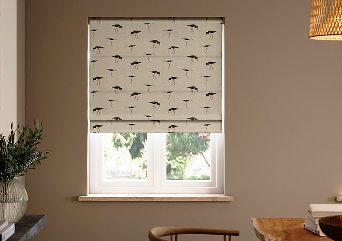 Emily Bond Oyster Catcher, Charcoal - Twist&Fit Roman Blind - Image 3